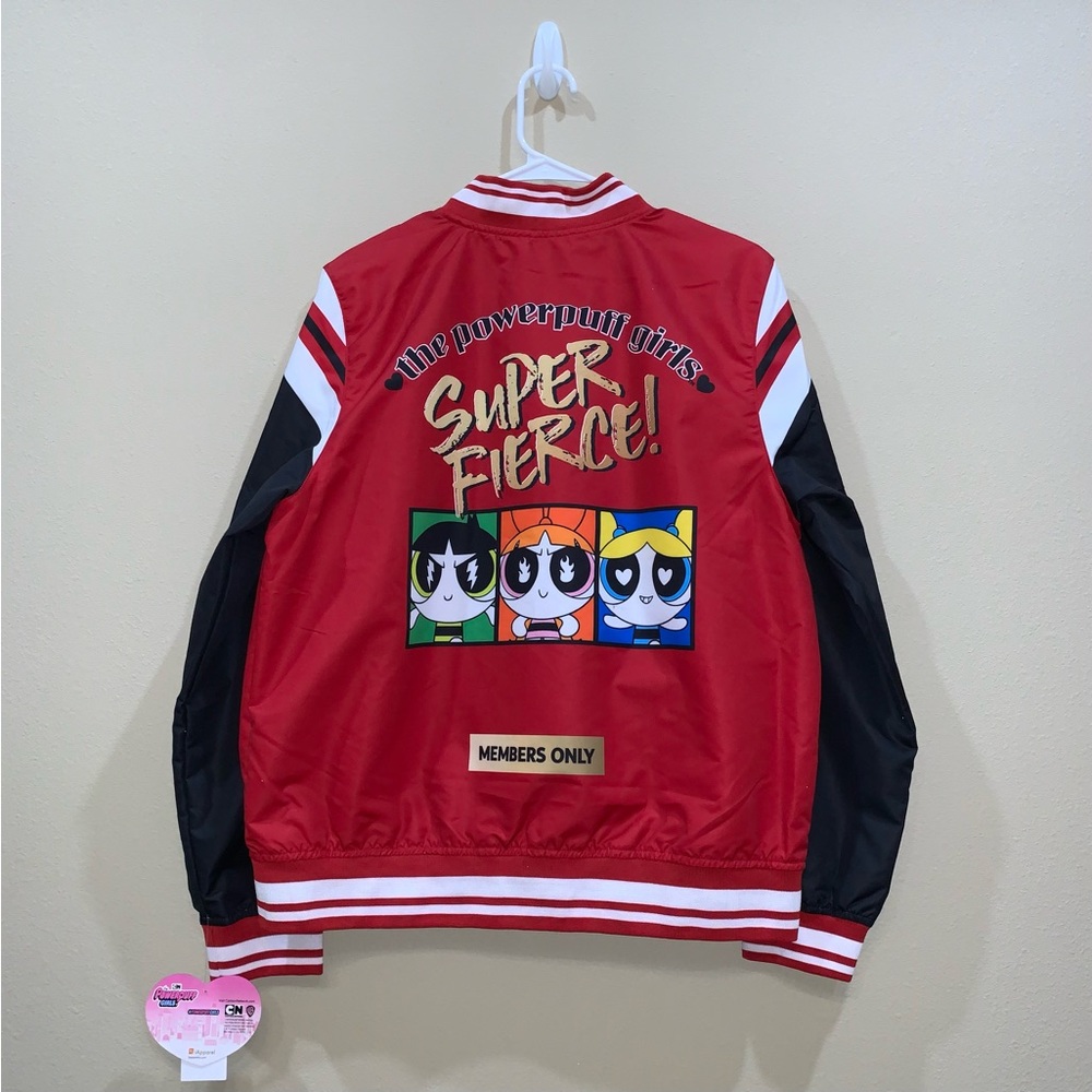 Members Only x The Powerpuff Girls Super Fierce Varsity Jacket-Size XL New - Picture 2 of 15